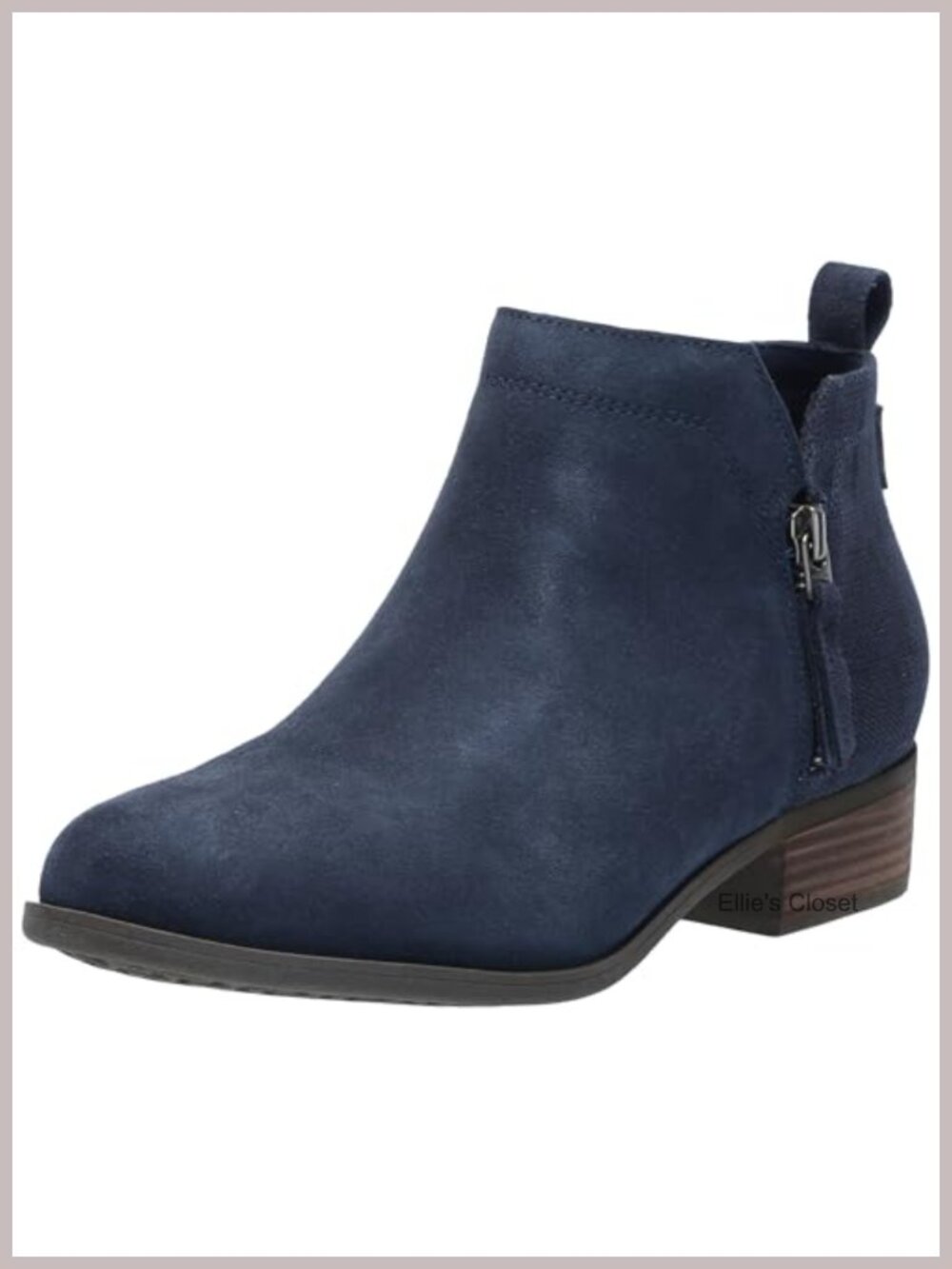Suede Heritage Canvas Ankle Booties Dual Zip Low Heel Comfort Casual Fall